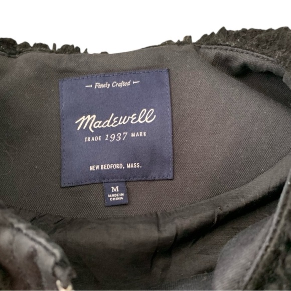 MADEWELL Faux Sherpa Zip Vest in Classic Black Size Medium — Closet Staple!!! - Picture 9 of 10